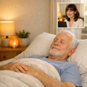Man resting while Practitioner does a remote session